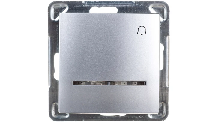 IMPRESJA Przycisk /dzwonek/ z podświetleniem srebrny ŁP-6YS/m/18