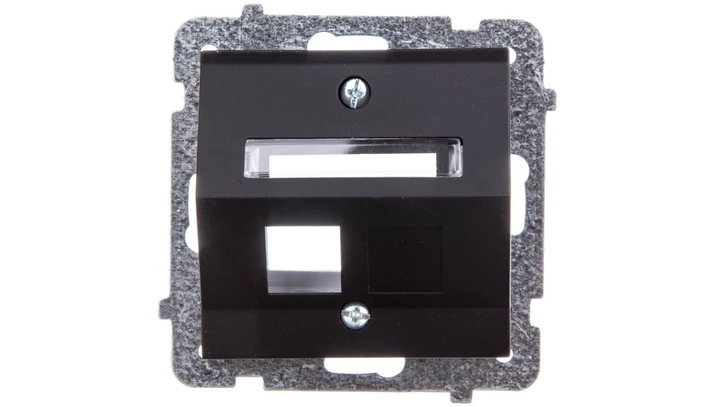 SONATA Obudowa gniazda komputerowego pojedynczego skośna czarny metalik GPK-1RS/p/33