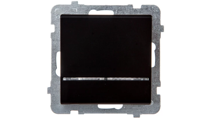 SONATA Łącznik kontrolny z podświetleniem czarny metalik ŁP-12RS/m/33