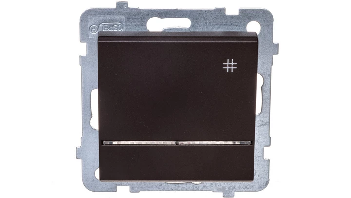 SONATA Łącznik krzyżowy z podświetleniem czekoladowy metalik ŁP-4RS/m/40