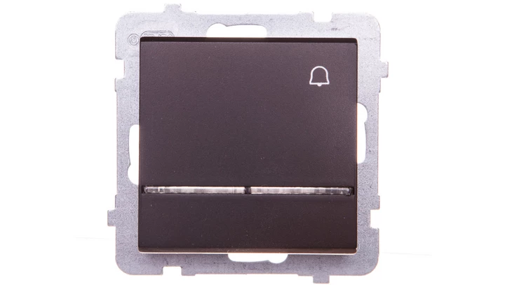 SONATA Przycisk /dzwonek/ z podświetleniem czekoladowy metalik ŁP-6RS/m/40