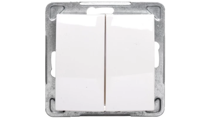 IMPRESJA Przycisk podwójny zwierny ecru ŁP-17Y/m/27