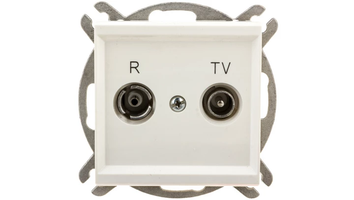 SONATA Gniazdo antenowe RTV przelotowe 14dB ecru GPA-14RP/m/27