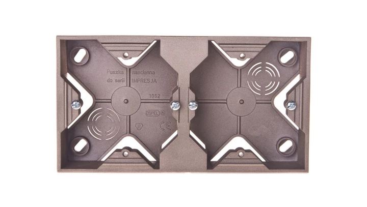 IMPRESJA Puszka natynkowa podwójna złoty metalik PNP-2Y/28