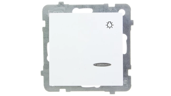 AS Przycisk /światło/ z podświetleniem biały ŁP-5GS/m/00