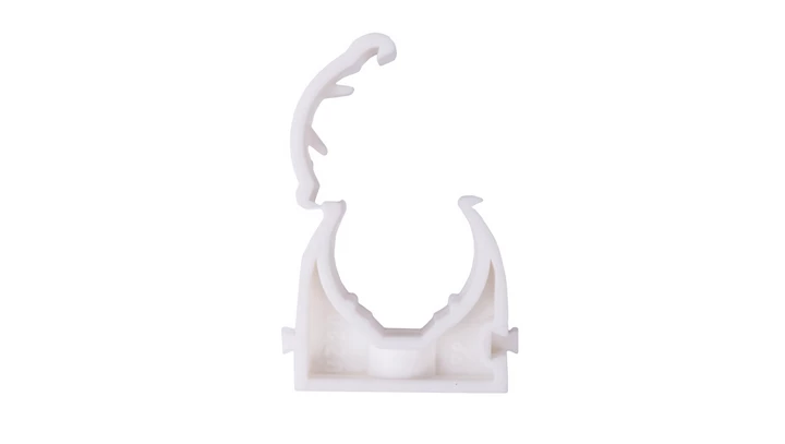 Uchwyt zamknięty do rur 20mm biały UZE-20 /100szt./