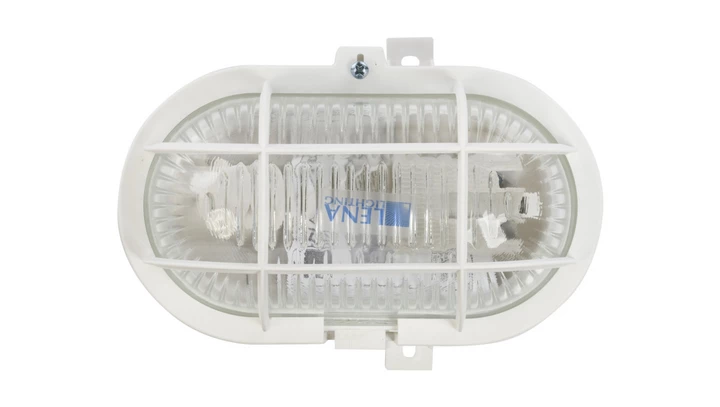 Oprawa kanałowa OVAL 1x60W E27 IIkl. 230V IP44 z siatką z tworzywa, biała 302015/EU