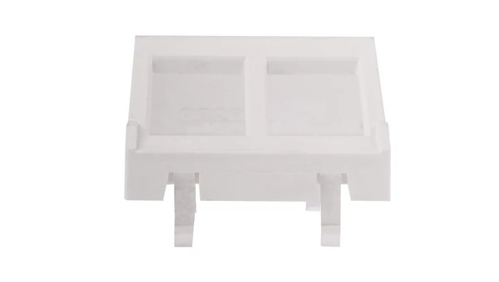 Simon Connect Płytka K45 gniazda teleinformatycznego 2xRJ skośna czysta biel KB080/9