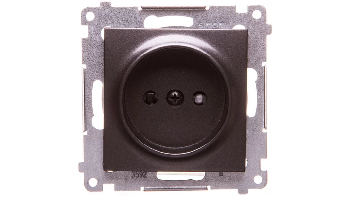 Simon 54 Gniazdo pojedyncze b/u 16A IP20 antracyt DG1Z.01/48