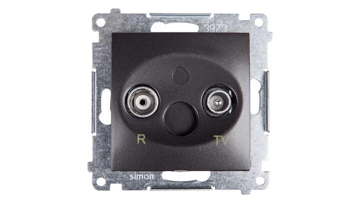 Simon 54 Gniazdo antenowe RD/TV końcowe antracyt DAZ.01/48