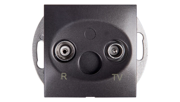 Simon 54 Gniazdo antenowe RD/TV końcowe separowane antracyt DAK.01/48