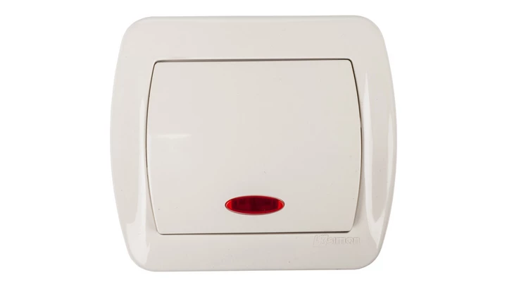 Simon Akord Łącznik jednobiegunowy z podświetleniem beżowy AW1L/12