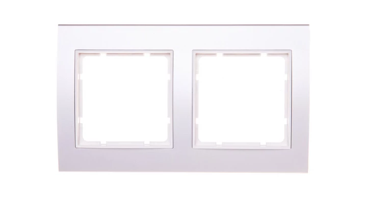 Berker B.3 Ramka podwójna aluminium /biały 10123904