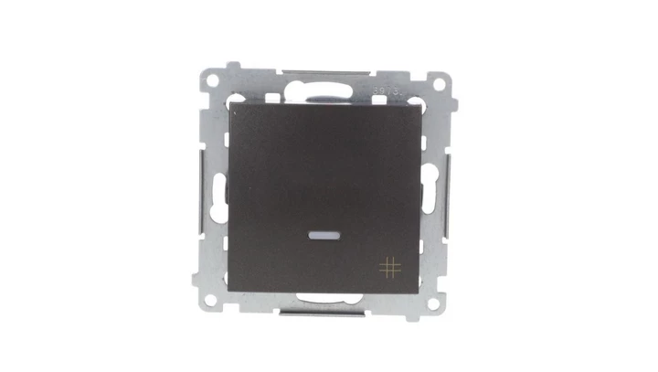 Simon 54 Łącznik krzyżowy z podświetleniem, szybkozłącza, antracyt DW7L.01/48