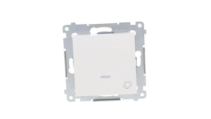 Simon 54 Przycisk /dzwonek/ z podświetleniem, szybkozłącza, biały DD1L.01/11