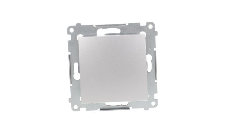 Simon 54 Przycisk pojedynczy, szybkozłącza, srebrny mat DPR1.01/43