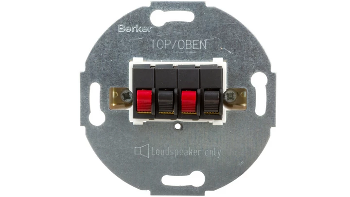 Berker/B.Kwadrat Gniazdo głośnikowe podwójne antracyt 457305