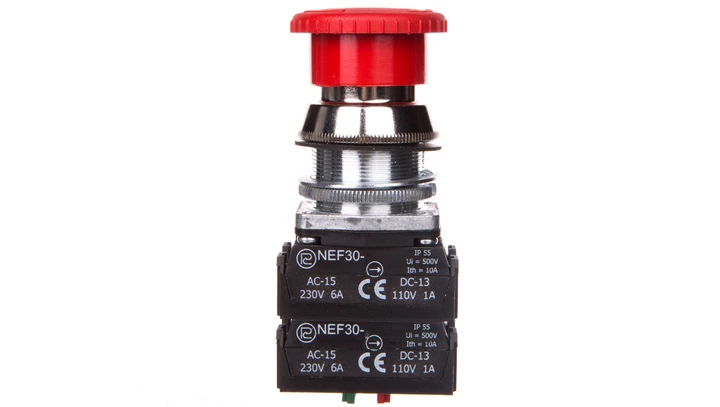 Przycisk bezpieczeństwa 30mm 2Z 2R IP56 przez obrót W0-NEF30-DRP 2X2Y C