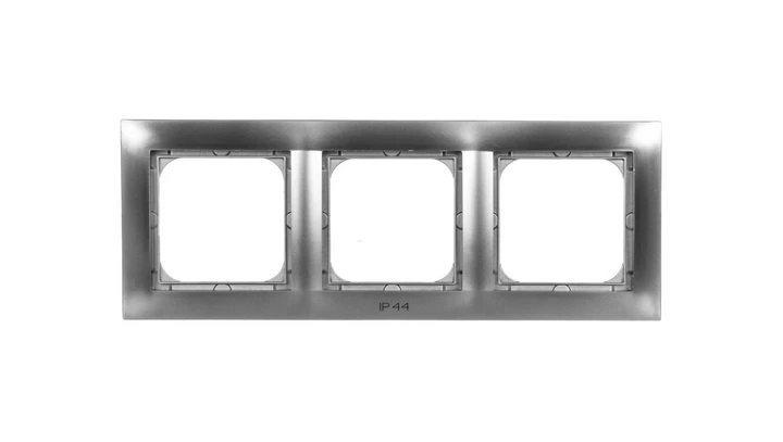 IMPRESJA Ramka potrójna do łączników IP44 tytan RH-3Y/23