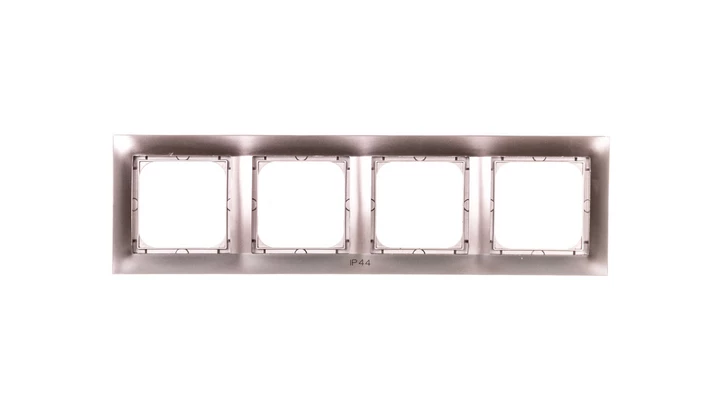IMPRESJA Ramka poczwórna do łączników IP44 tytan RH-4Y/23