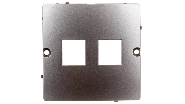 Simon Basic Pokrywa gniazda teleinformatycznego 2xRJ Keystone płaska stal inox BMGK1P/21