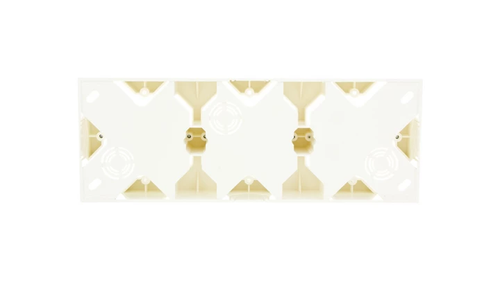 AS Puszka natynkowa potrójna ecru PNP-3G/27