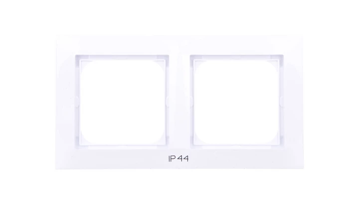 IMPRESJA Ramka podwójna do łączników IP44 biała RH-2Y/00