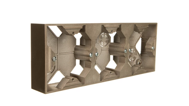 IMPRESJA Puszka natynkowa potrójna złoty metalik PNP-3Y/28