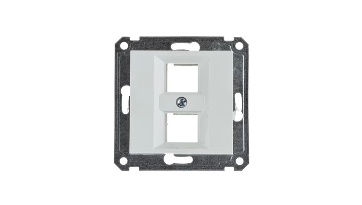 Lumina Płytka podwójna Keystone Jack biała WL2320