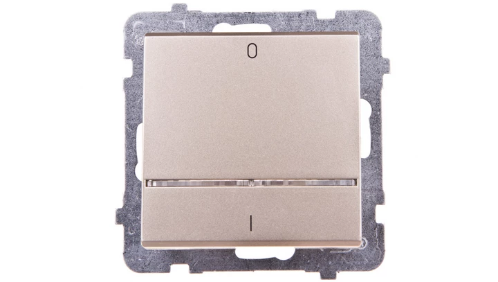 SONATA Łącznik podwójny z podświetleniem szampański złoty mat ŁP-11RS/m/39