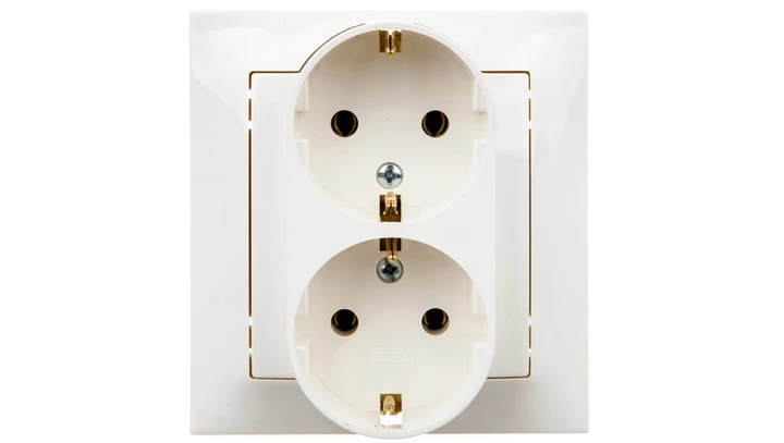 IMPRESJA Gniazdo podwójne z/u Schuko ecrue GP-2YS/27