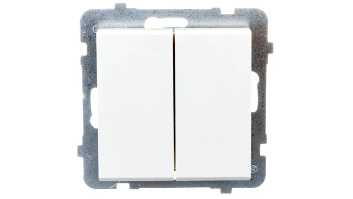 SONATA Przycisk podwójny zwierny ecru ŁP-17R/m/27