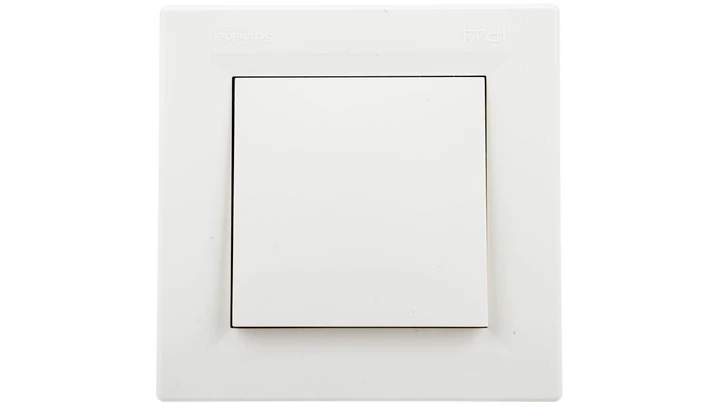 Łącznik Asfora bryzgoszczelny pojedynczy IP44 kremowy z ramką EPH0100223