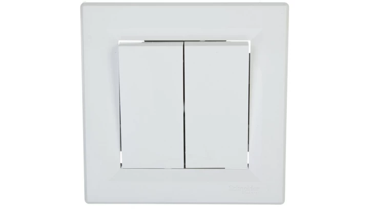 Łącznik Asfora świecznikowy zaciski śrubowe biały z ramką EPH0300321