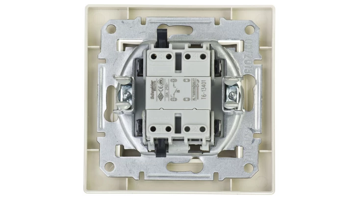 Przycisk Asfora dzwonek kremowy z ramką EPH0800123