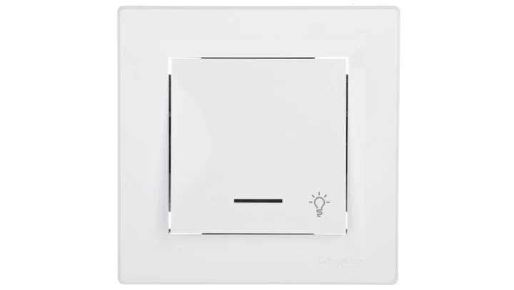 Przycisk Asfora światło z podświetleniem biały z ramką EPH1800121