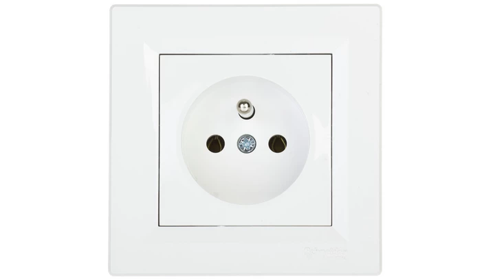 Gniazdo pojedyncze Asfora z/u białe z ramką EPH2800121