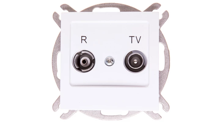 AS Gniazdo antenowe RTV zakończeniowe 10dB białe GPA-10GPZ/m/00