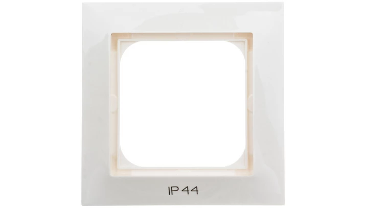 IMPRESJA Ramka pojedyncza do łączników IP44 ecru RH-1Y/27