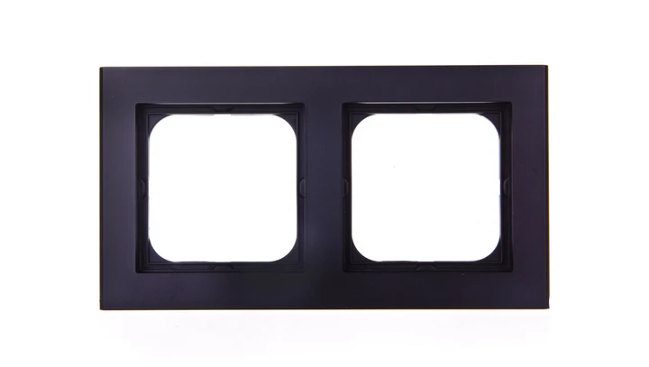 SONATA Ramka podwójna czarny metalik R-2R/33