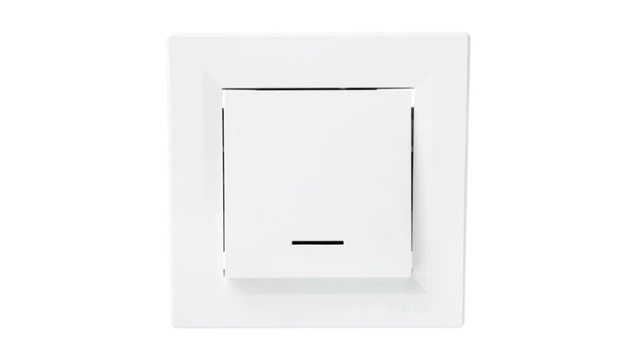 Łącznik Asfora pojedynczy z podświetleniem biały z ramką EPH1400121