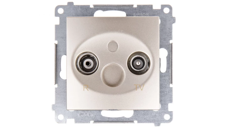 Simon 54 Gniazdo antenowe RTV końcowe złoty mat DAP10.01/44