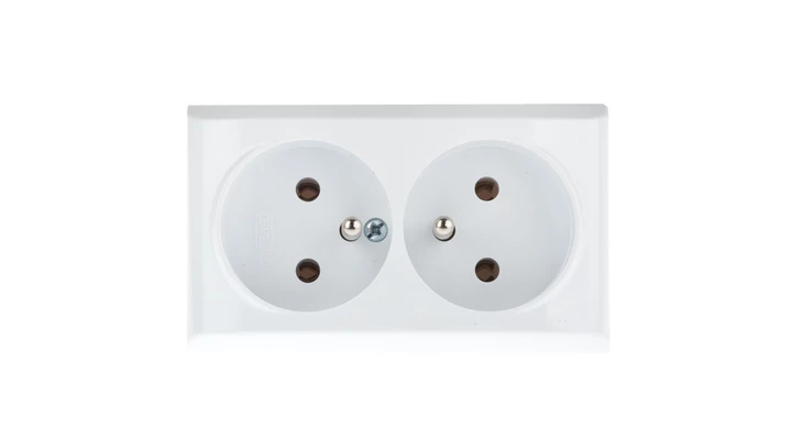 BIS Gniazdo podwójne z/u białe GN-2BZ/00