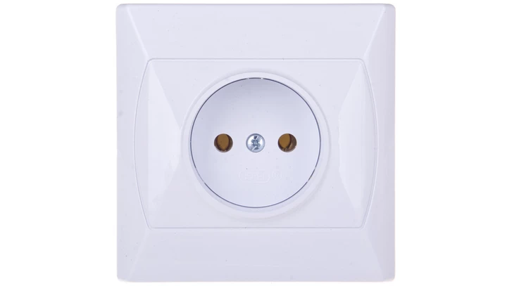 AKCENT Gniazdo pojedyncze b/u białe GP-1A/00