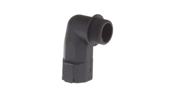 Dławnica poliamidowa kątowa do rur osłonowych PG16 IP54 czarna FKD 16 BK E03DK-07050101411