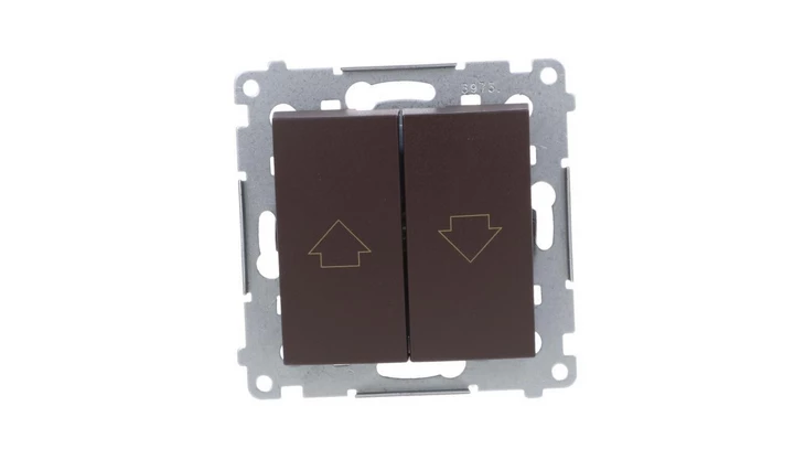 Simon 54 Przycisk żaluzjowy brąz mat, szybkozłącza, DZP1.01/46