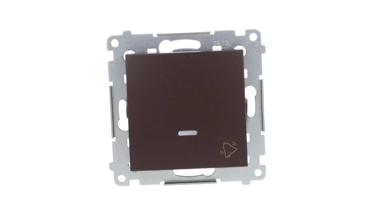 Simon 54 Przycisk /dzwonek/ z podświetleniem, szybkozłącza, brąz mat DD1L.01/46