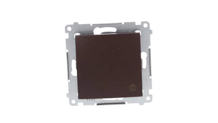 Simon 54 Przycisk /światło/, szybkozłącza, brąz mat DS1.01/46