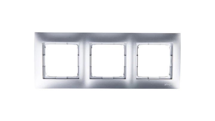 Simon 54 Premium Ramka potrójna srebrny mat /do karton-gips/ DRK3/43