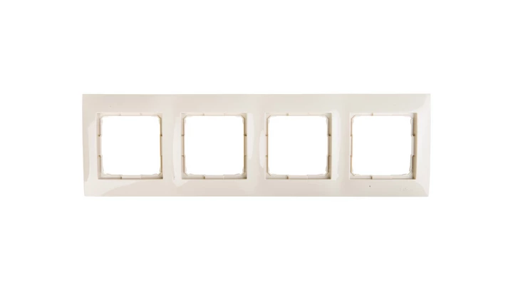 Simon 54 Premium Ramka poczwórna kremowa DR4/41